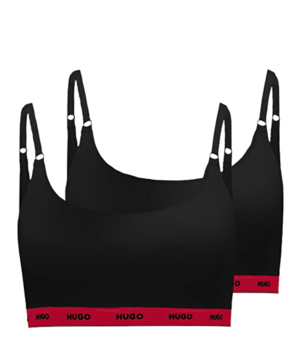 Hugo Σετ 2 τεμαχίων Γυναικείες Bralettes από ελαστικό βαμβάκι 1