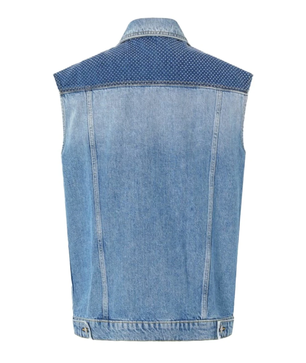 PINKO Αμάνικο τζιν μπουφάν με μίνι καρφιά 6